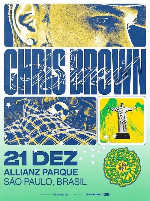 Chris Brown no Brasil // Créditos: Live Nation Brasil e 30e