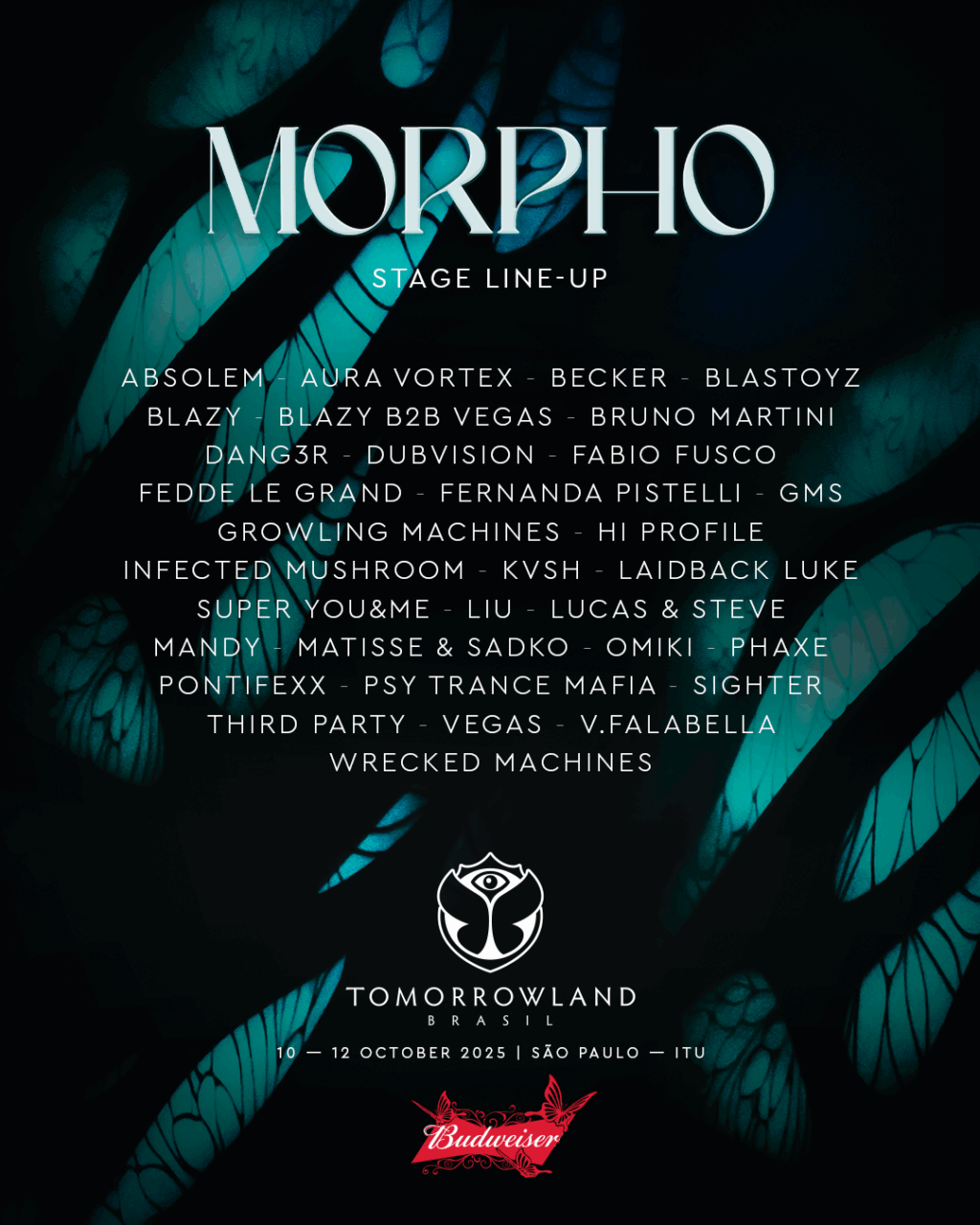 Line-up Palco Morpho - Tomorrowland Brasil - © Tomorrowland Press